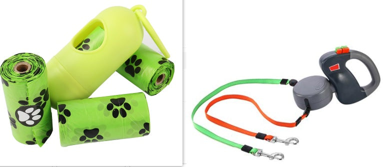 Dual Retractable Dog Walking Leash