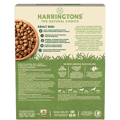 Harringtons Complete Dry Adult Dog Food Lamb & Rice 15kg - Made with All Natural Ingredients