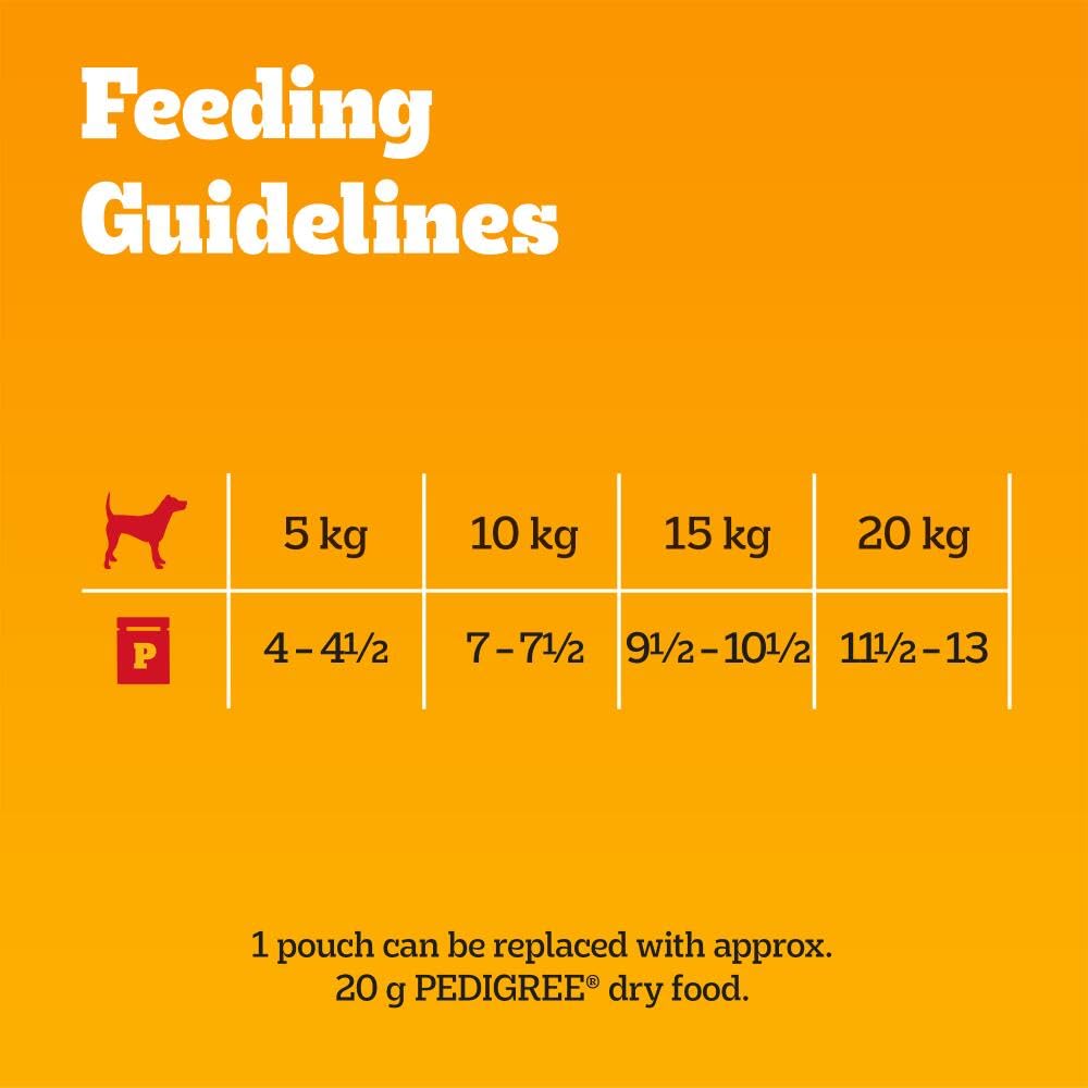 Pedigree Adult Dog Wet Food Pouch Mixed Selection in Gravy, 40x100g