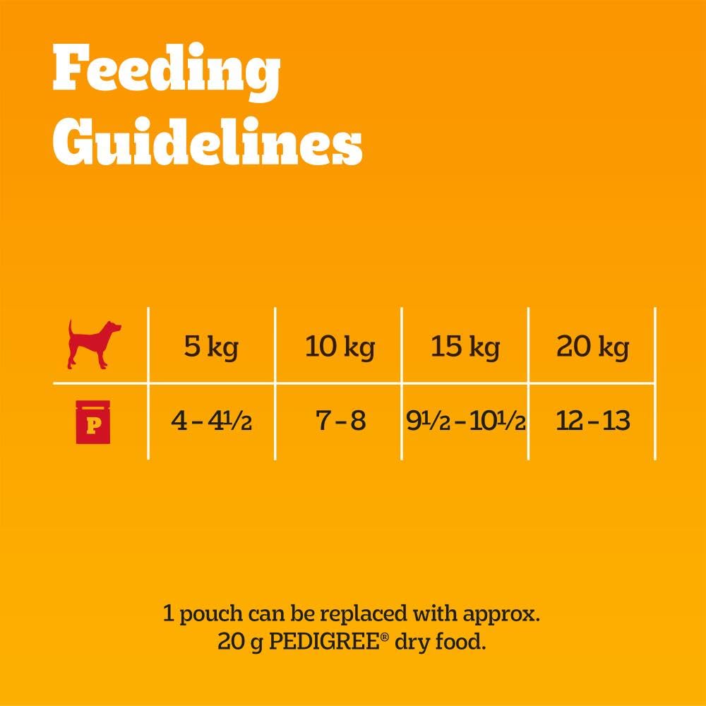 Pedigree Adult Dog Wet Food Pouch Mixed Selection in Gravy, 40x100g