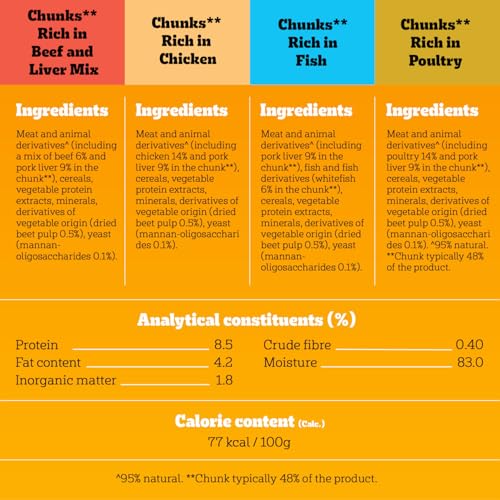 Pedigree Adult Dog Wet Food Pouch Mixed Selection in Gravy, 40x100g