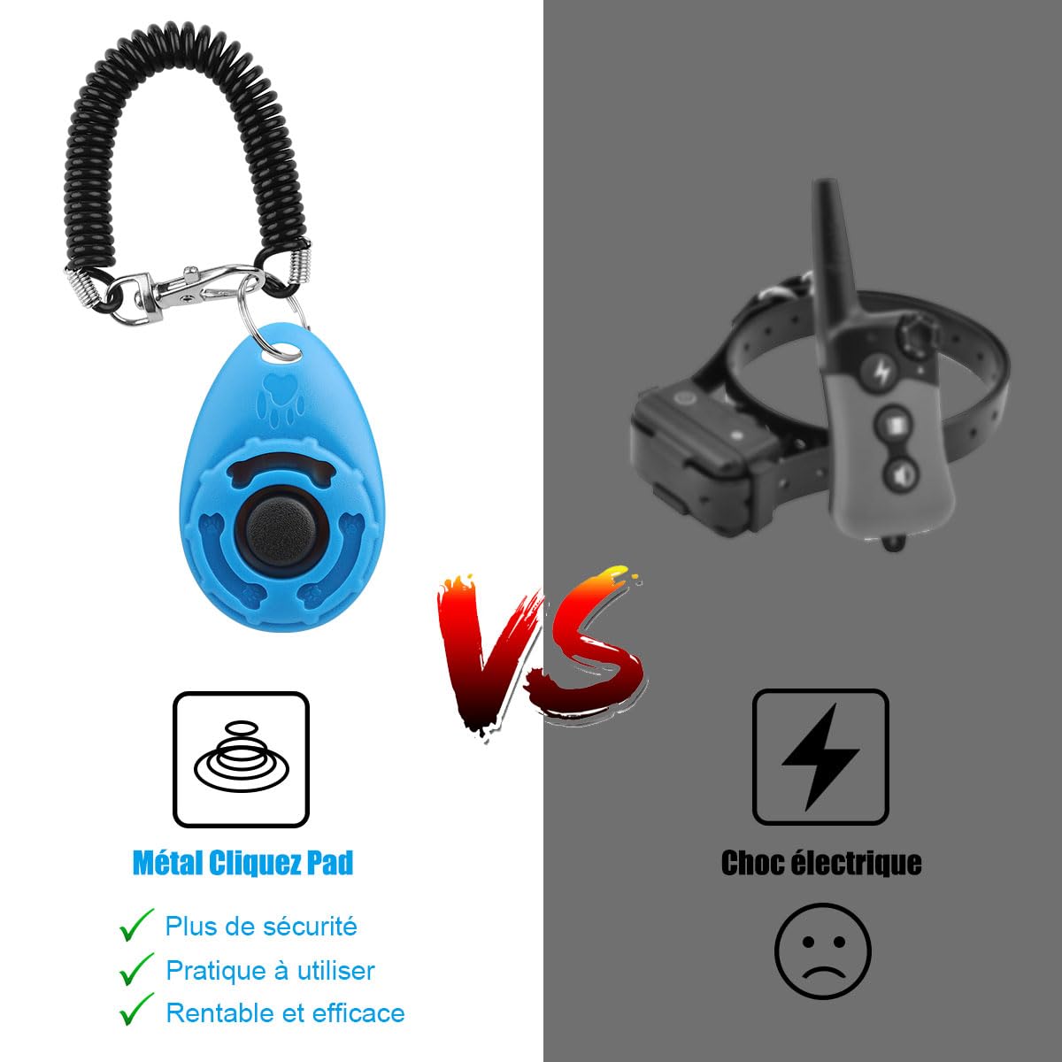 Diyife Dog Clicker, [2 PCS,Black&Green] Pet Training Clicker with Wrist Strap for Dog Cat Horse