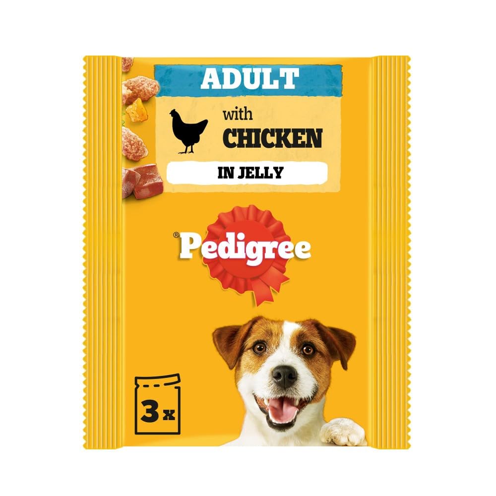 Pedigree Adult Dog Wet Food Pouch Mixed Selection in Gravy, 40x100g
