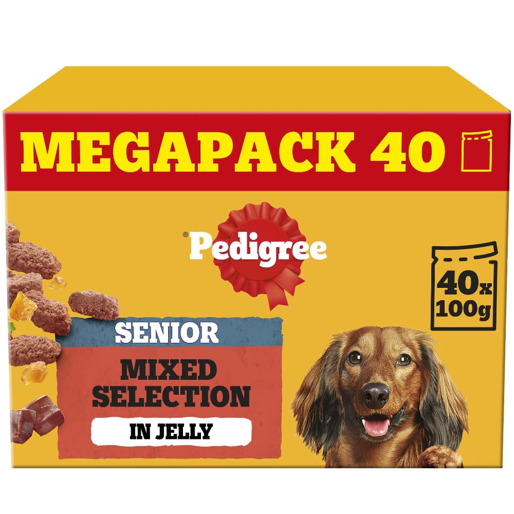 Pedigree Adult Dog Wet Food Pouch Mixed Selection in Gravy, 40x100g