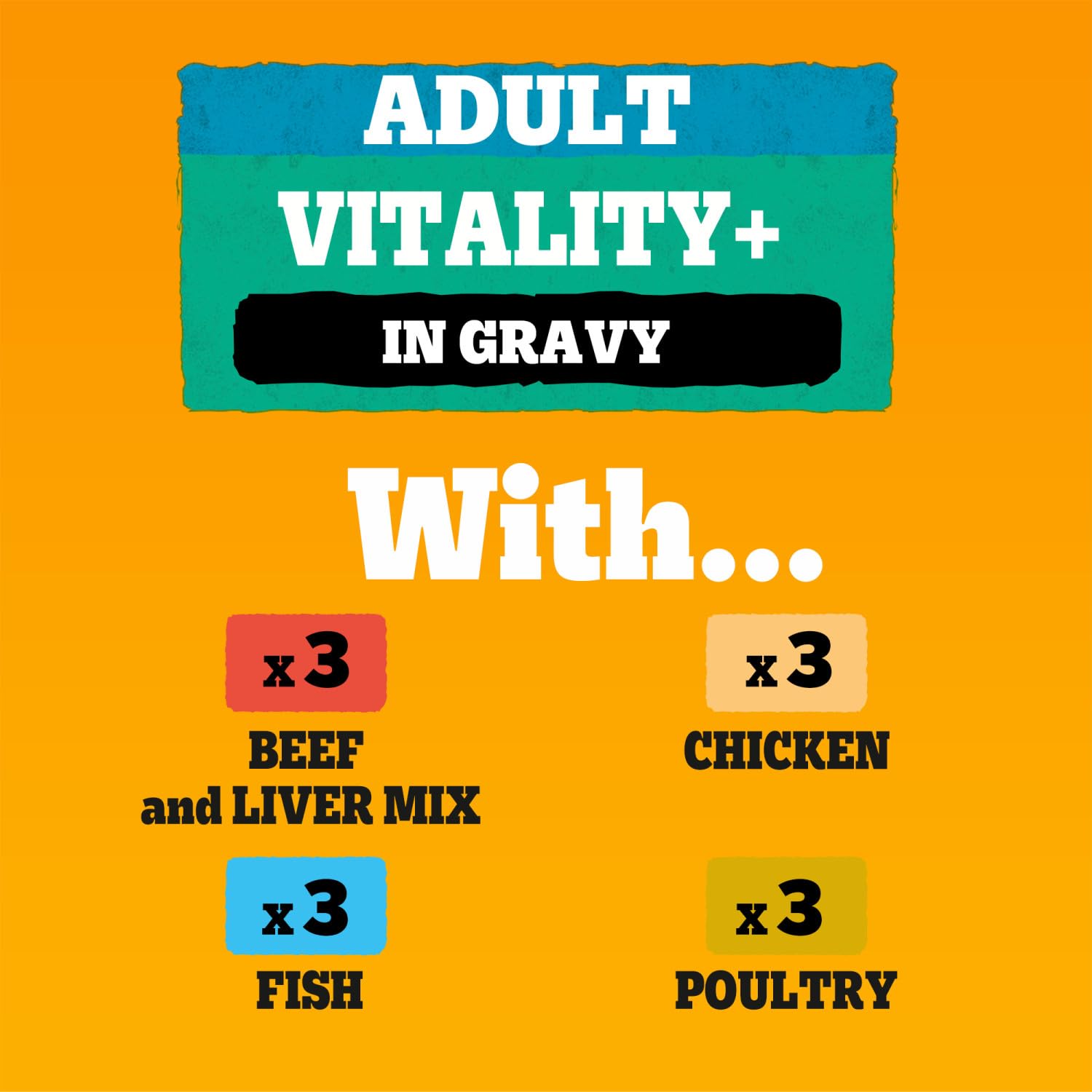 Pedigree Adult Dog Wet Food Pouch Mixed Selection in Gravy, 40x100g