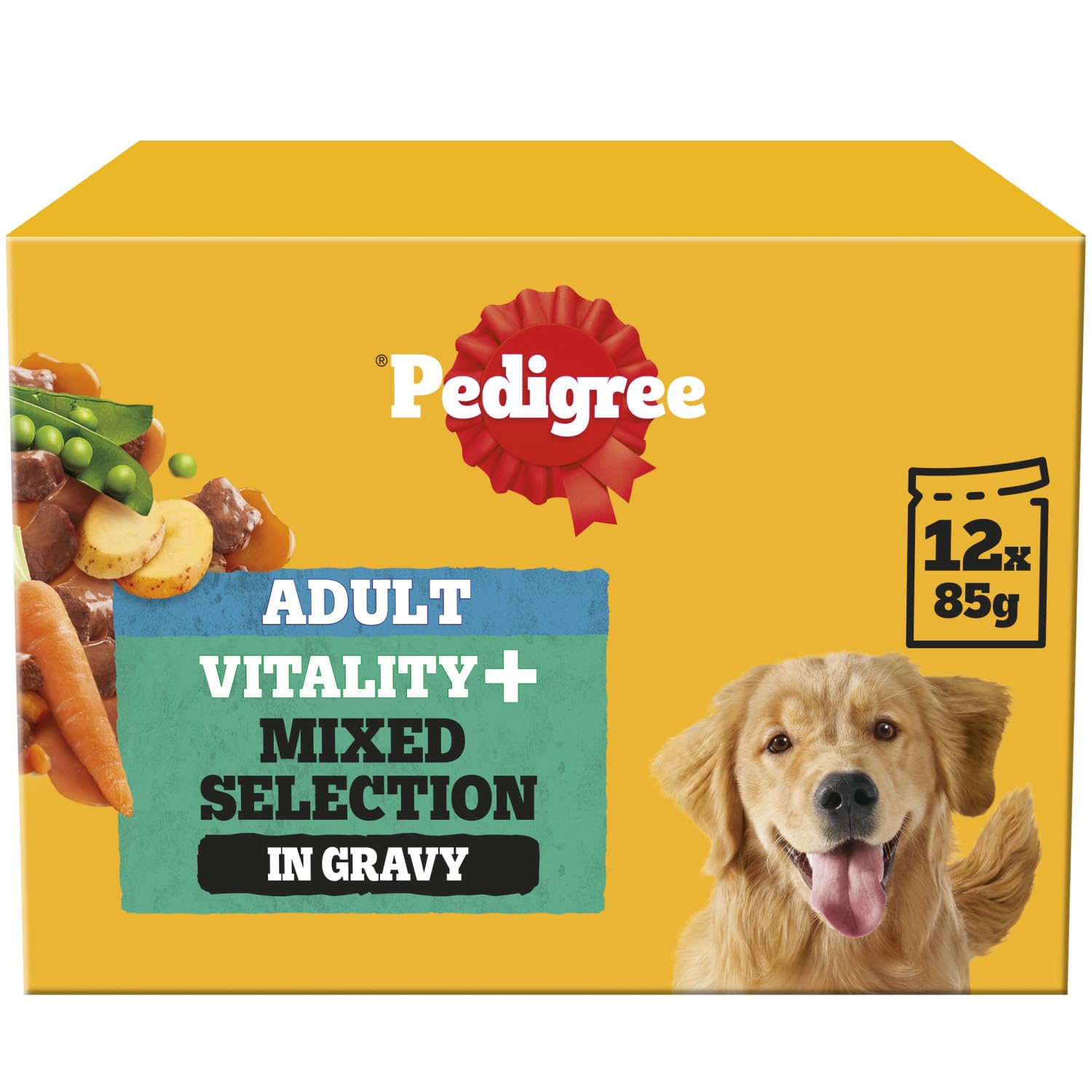 Pedigree Adult Dog Wet Food Pouch Mixed Selection in Gravy, 40x100g