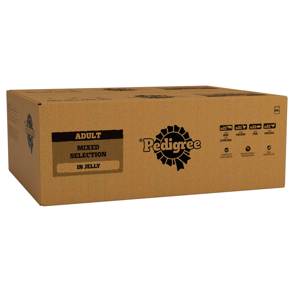 Pedigree Adult Dog Wet Food Pouch Mixed Selection in Gravy, 40x100g