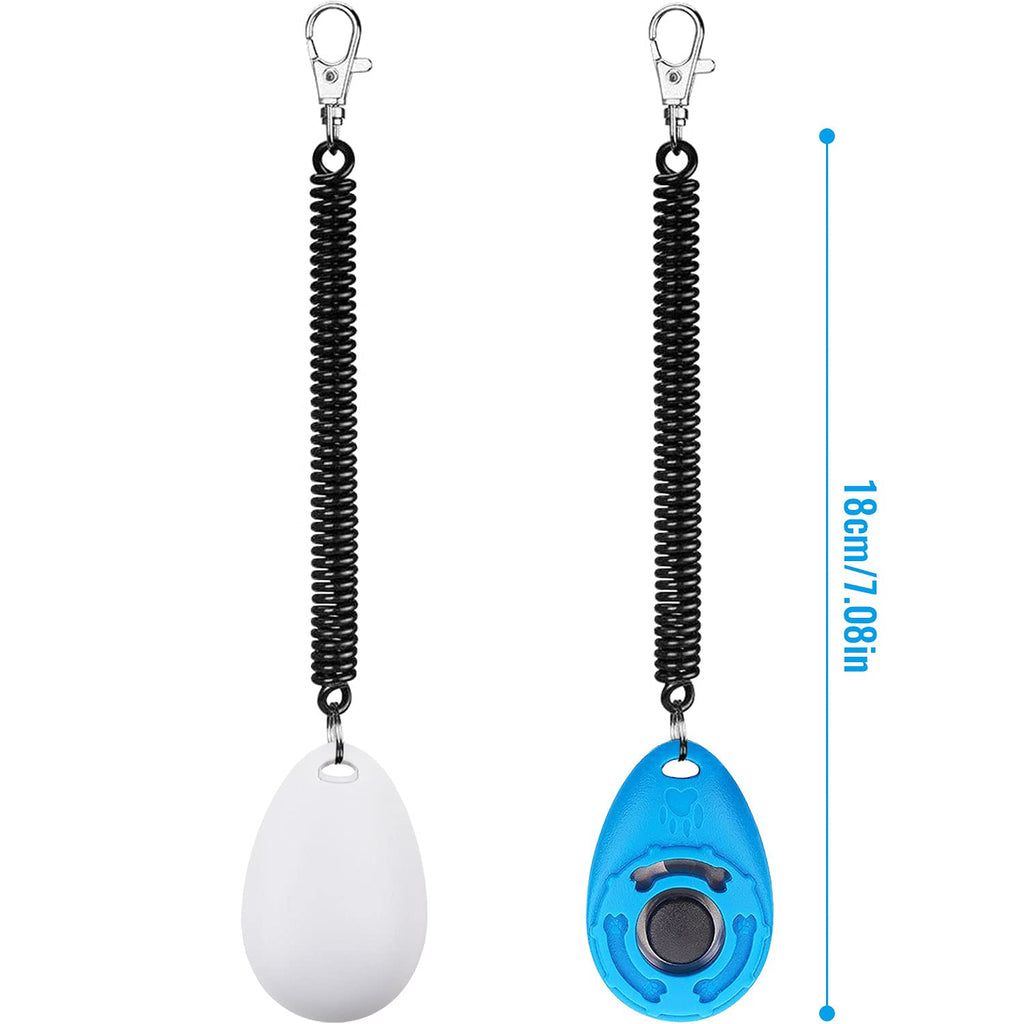 Diyife Dog Clicker, [2 PCS,Black&Green] Pet Training Clicker with Wrist Strap for Dog Cat Horse