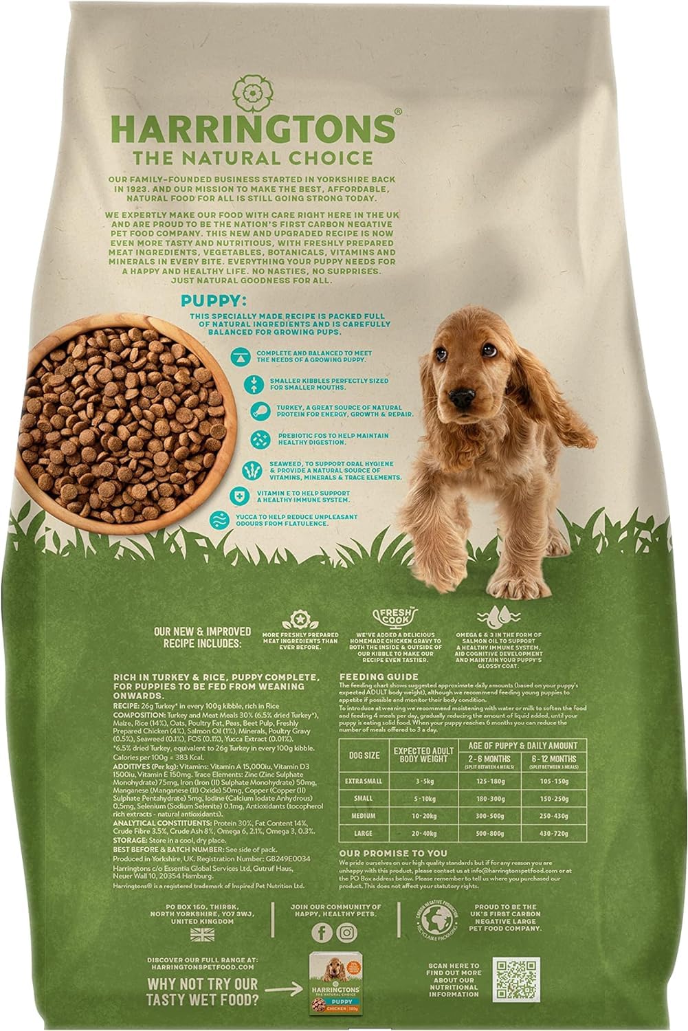 Harringtons Complete Dry Adult Dog Food Lamb & Rice 15kg - Made with All Natural Ingredients