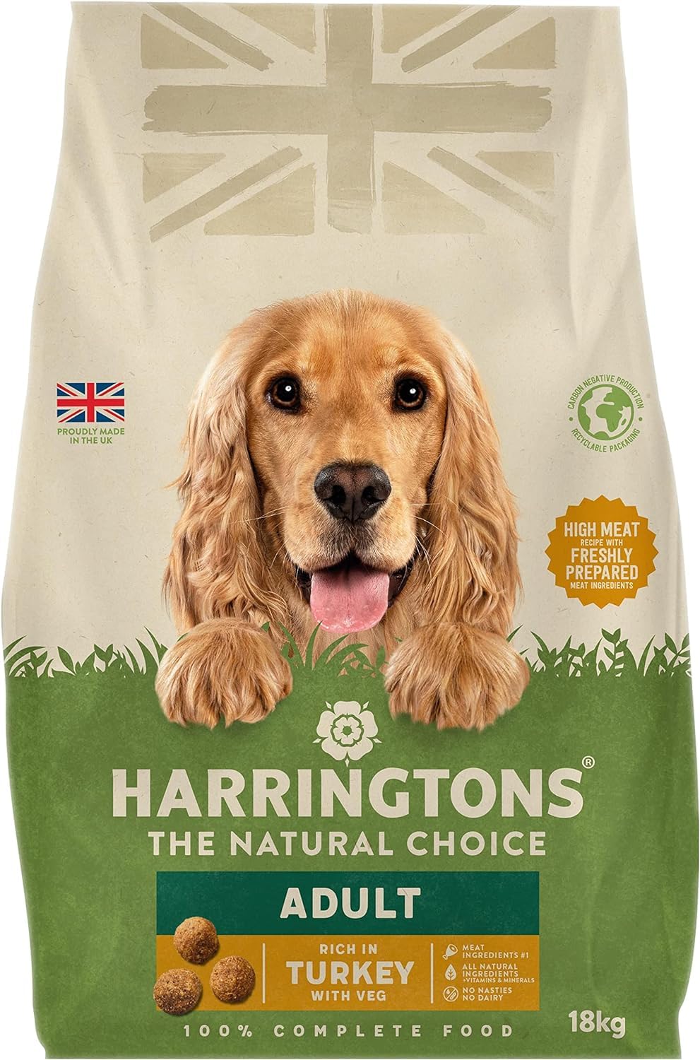 Harringtons Complete Dry Adult Dog Food Lamb & Rice 15kg - Made with All Natural Ingredients