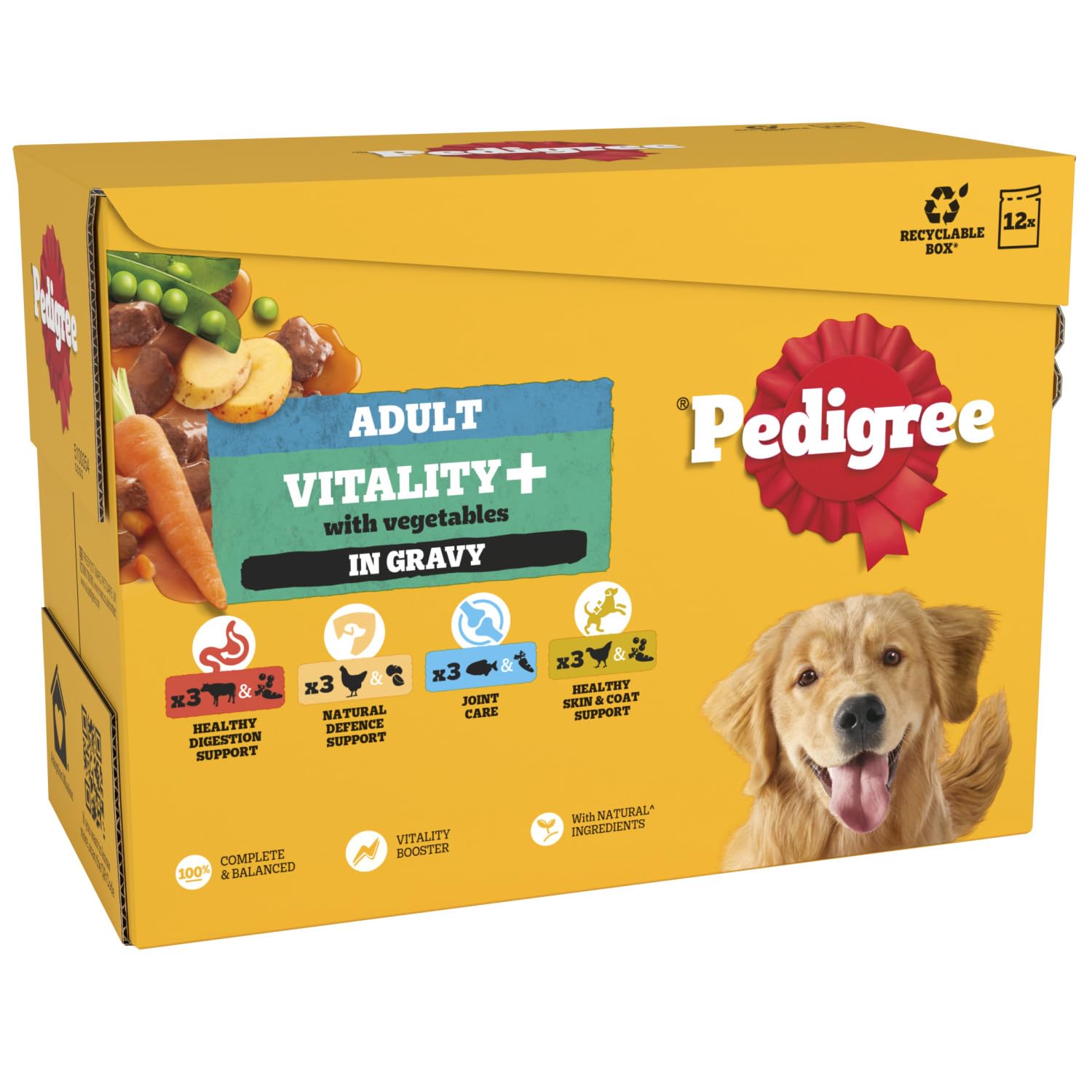 Pedigree Adult Dog Wet Food Pouch Mixed Selection in Gravy, 40x100g