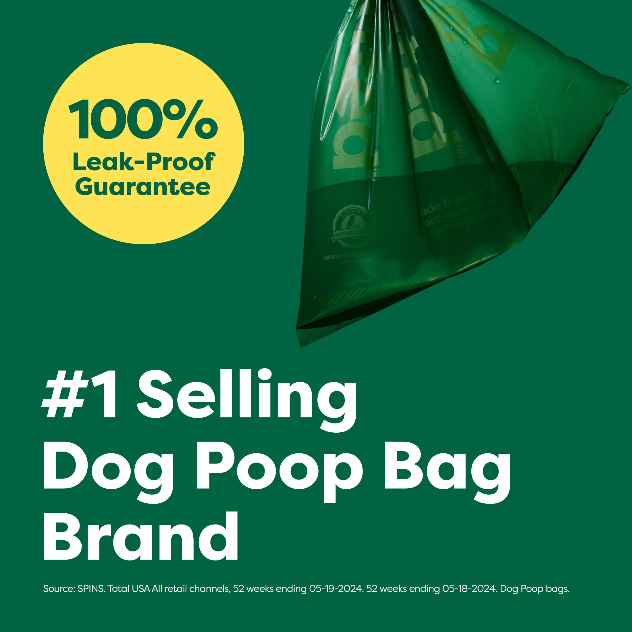 Earth Rated Dog Poo Bags, Guaranteed Leak Proof and Extra Thick Waste Bag Refill Rolls For Dogs, Lavender Scented, 270 Count