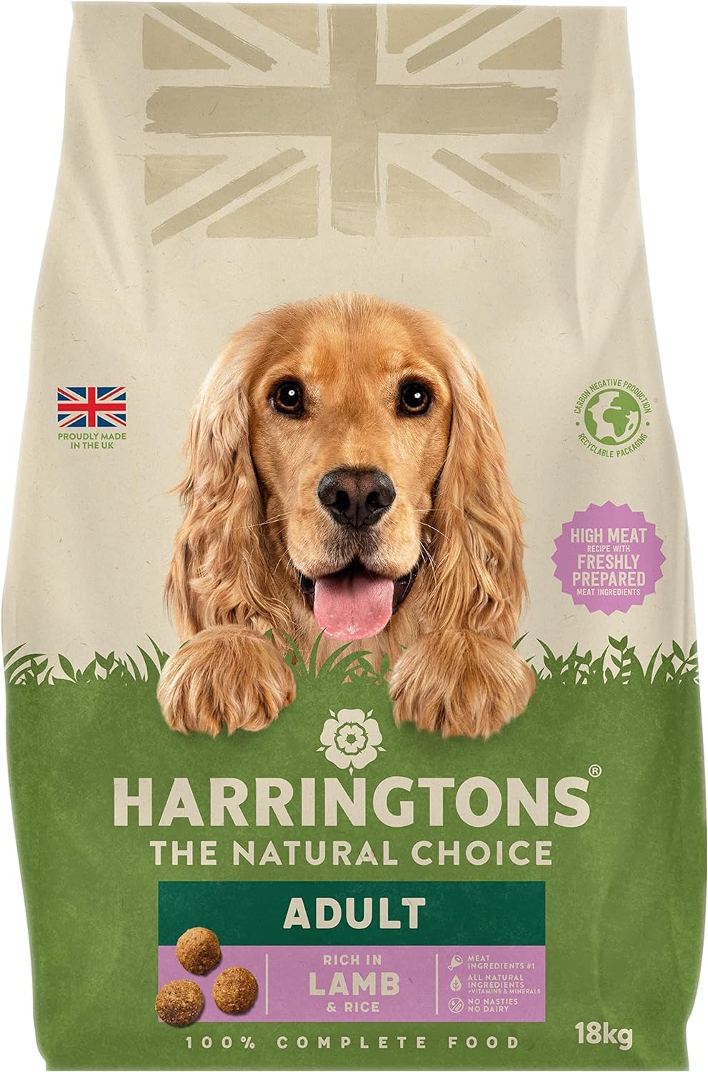Harringtons Complete Dry Adult Dog Food Lamb & Rice 15kg - Made with All Natural Ingredients