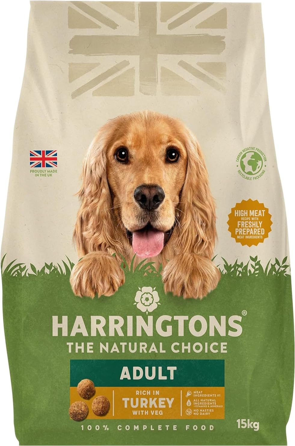 Harringtons Complete Dry Adult Dog Food Lamb & Rice 15kg - Made with All Natural Ingredients