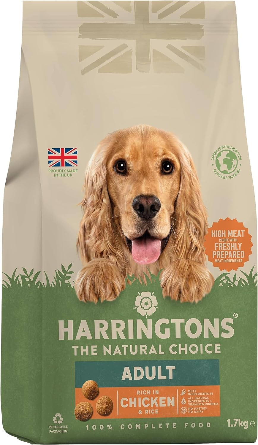 Harringtons Complete Dry Adult Dog Food Lamb & Rice 15kg - Made with All Natural Ingredients