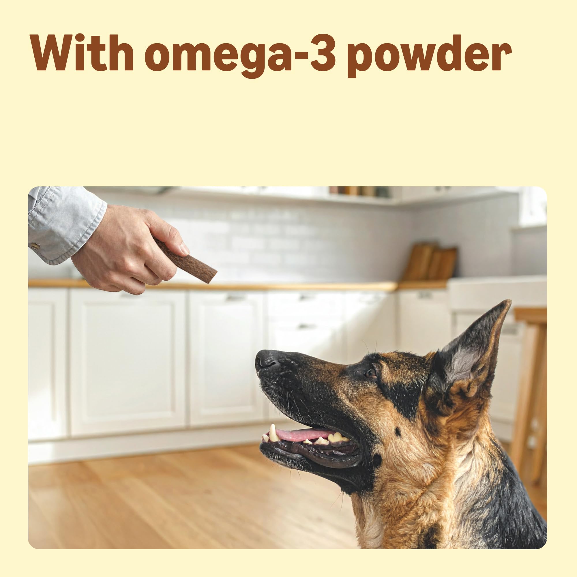 by Amazon Dog Treats - Flat Strips with Chicken, 200g