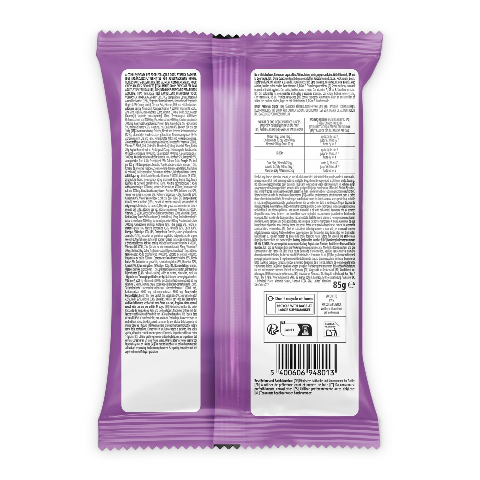 by Amazon Dog Treats - Flat Strips with Chicken, 200g