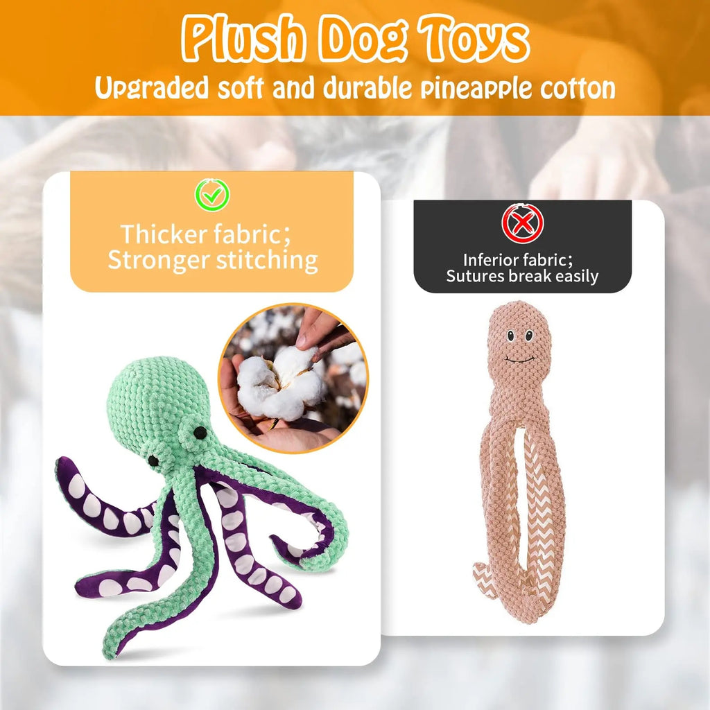 Squeaky Octopus Plush Toy – Fun for Cats and Dogs