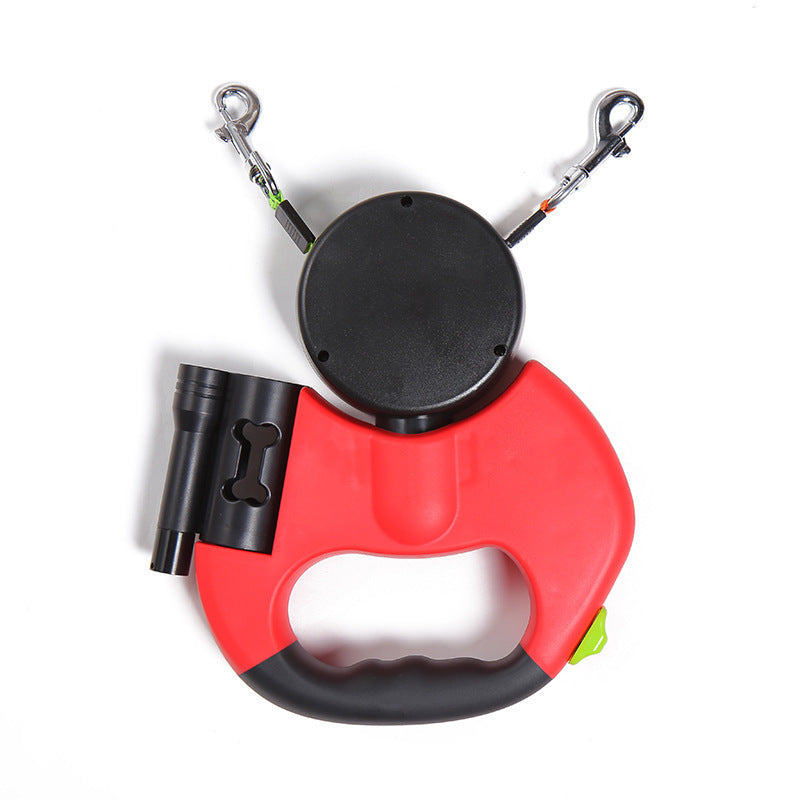Retractable dual Dog Leash For Small Dogs